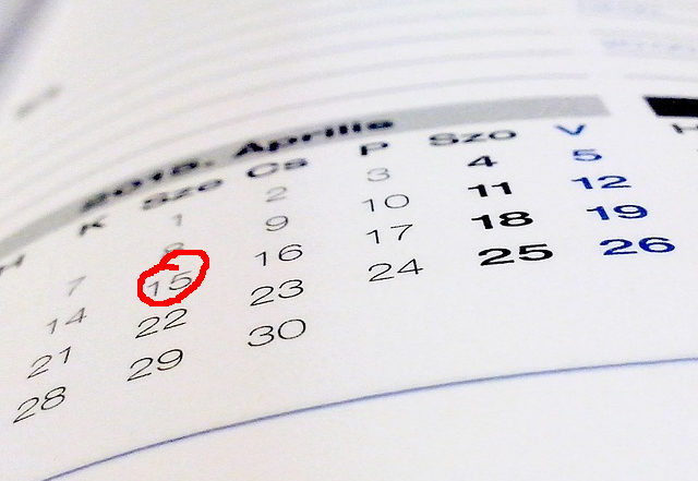 Calendario pagos quincenales